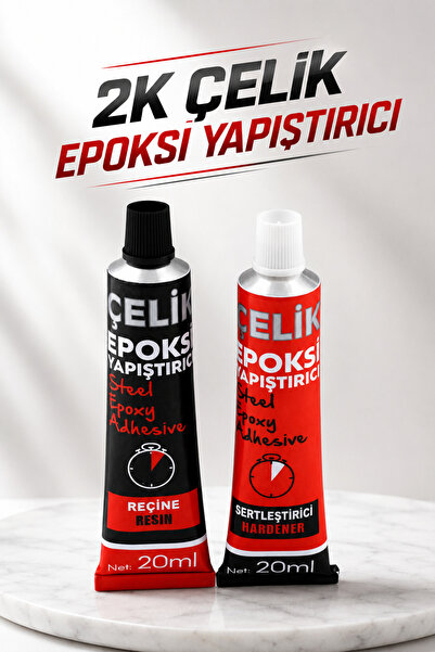 NZB Epoksi Yapıştırıcı Metal Plastik Seramik Cam Güçlü Çelik Yapıştırıcı 20 +...