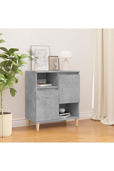 Concept Servantă, gri beton, 60x35x70 cm, lemn prelucrat