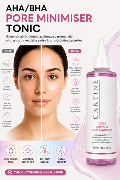 CARTİNE Aha-Bha Tonic Pore Minimiser Sıkılaştırıcı Arındırcı Aydınlatıcı Tonik