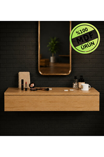 ENG AHŞAP MDF Makyaj Masası ve Dresuar 80x30 cm Çekmeceli Modern Tasarım Safi...