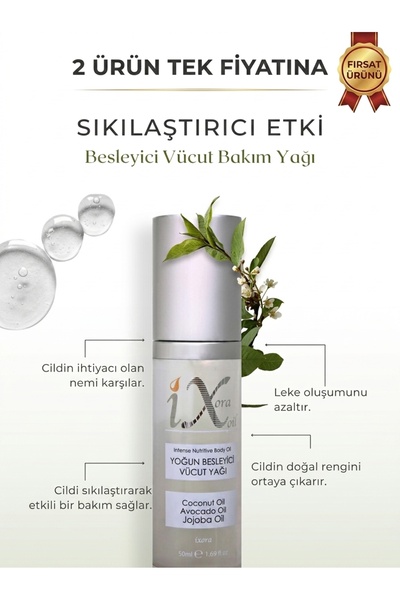 ixora Oil Selülit Ve Hamilelik Çatlakları Gideren Yoğun Besleyici Doğal Vücut...