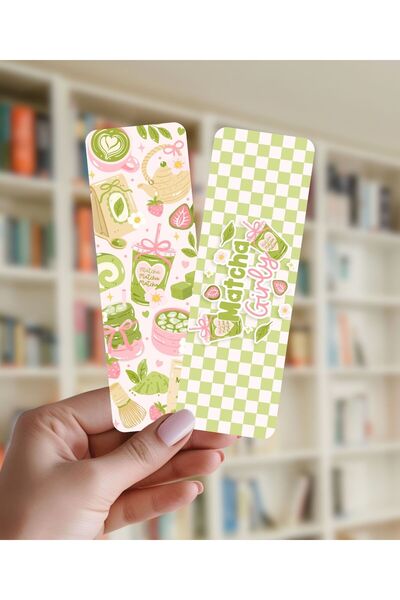 Flurina Studio Çift Taraflı Kitap Ayracı No:014 - Matcha Girl
