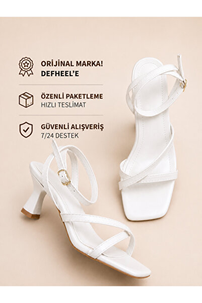 yezy shoes Pantofi albi cu toc scurt pentru femei, sandale 5 cm