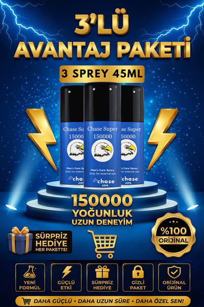 Chase Erkeklere Özel 150000 Sprey 3 Adet