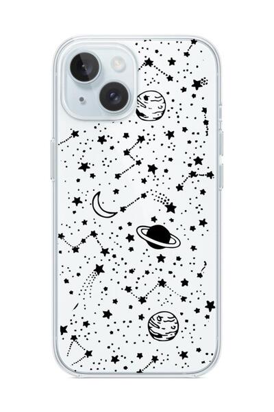 3GEN CASE İphone 15 Kılıf Desenli Şeffaf Silikon Kılıf
