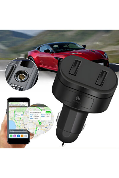 Spionescu Încărcător auto cu încărcare rapidă și tracker GPS, D6, 4G, interfa...