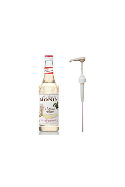 Monin White Chocolate / Beyaz Çikolata 700 ml Şurup + Şurup Pompası