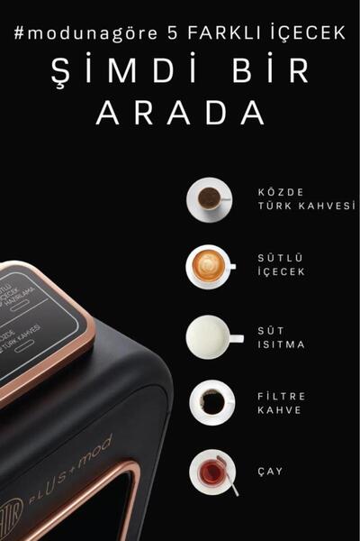 Karaca Hatır Plus Mod 5 In 1 Black Copper Konuşan Kahve Ve Çay Makinesi