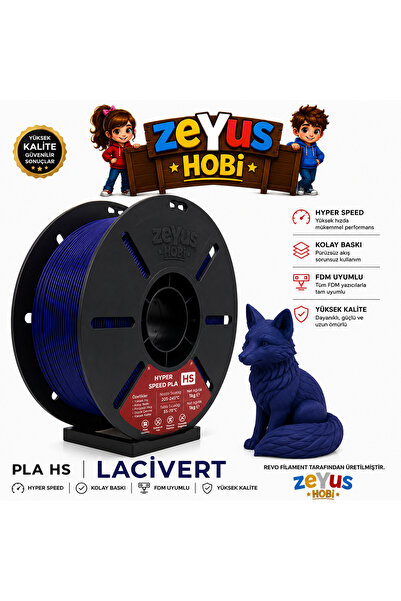 ZEYUS HOBİ Generic PLA HS Hyper Speed Filament – LACİVERT| 1.75 mm | 1000 gr
