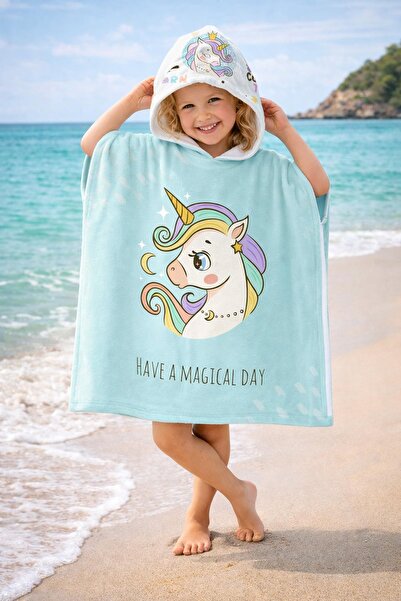 Evdek Πετσέτα παραλίας Moon Unicorn Kids Poncho