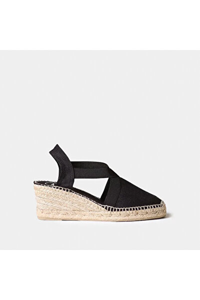Toni Pons Sandale de damă Ter Elastic Linen Negru (NEGRE)