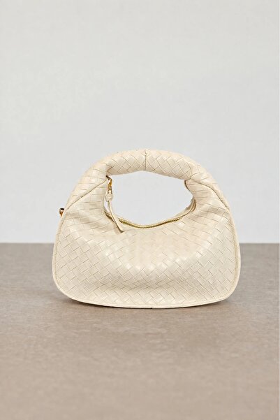 staybeautiful Women's Braided Mini City Bag Cream