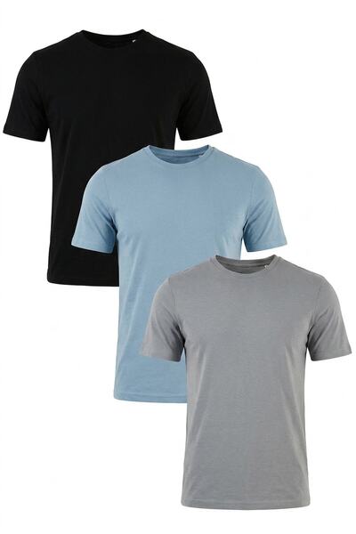 Buratti Cotton Regular Fit Crew Neck 3 Pack t Shirt Men's t Shirt 59020204S3