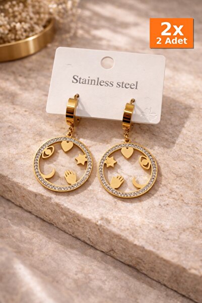 Bozhi Steel Earrings 456 Silver Special Gift Gold