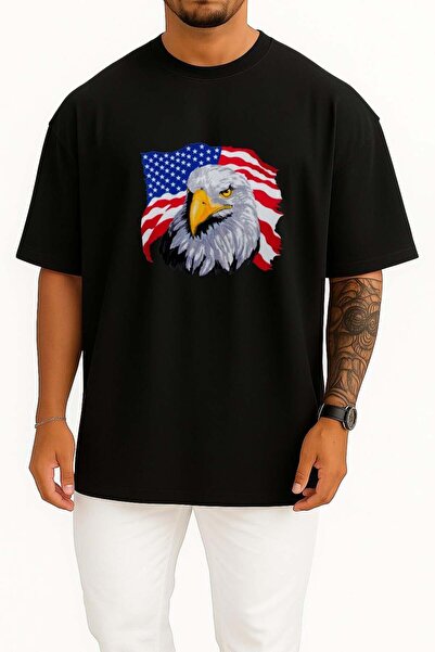 Bahriyeli Collection Oversized American Eagle and American Flag Chest Design ...