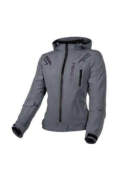 4Riders Alice Pro Korumalı Softshell Kadın Motosiklet Montu Gri