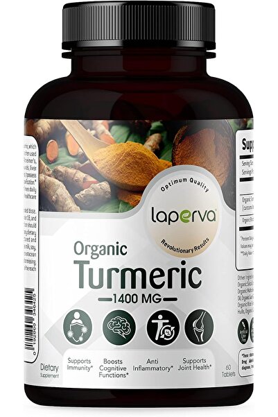 Laperva Organic Turmeric, 1400 Mg, 60 Tablets, Immune System Support, Joint S...