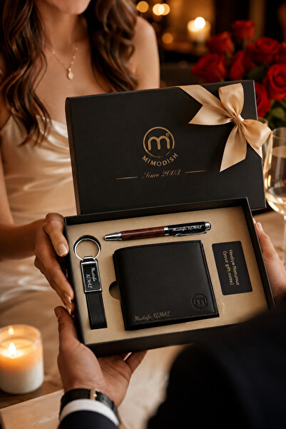 Mimodish Premium Hediye Eşe Sevgiliye Özel 1.sınıf Işçilik Lüks Hakiki Deri G...