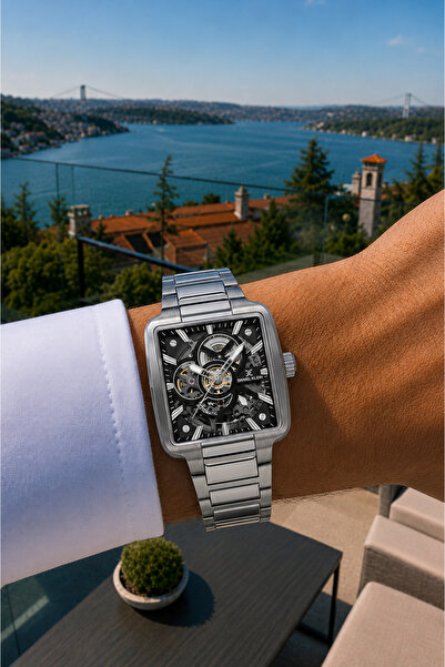 Daniel Klein Otomatik Erkek Kol Saati 39 mm Çelik Kordon Siyah Kadran 3 ATM S...