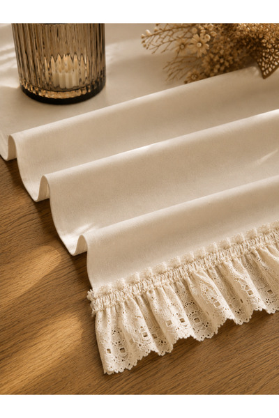 Typoniq Attitude Included Heritage 100% Cotton Runner Ecru 50X150 cm