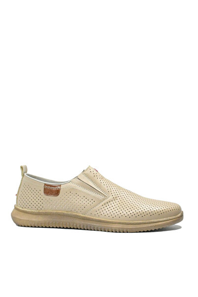 Rieker Pantofi sport bărbați Rieker bej din piele naturală, croială largă