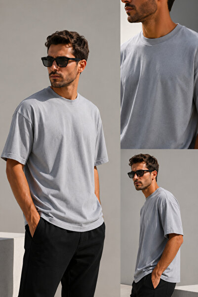WENMİNG Men's Premium Crew Neck Regular Fit Basic T-Shirt