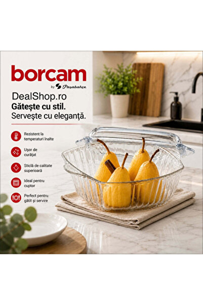 dealshopromania Yena ανθεκτικό στη θερμότητα δοχείο με τετράγωνο καπάκι 1,87 ...