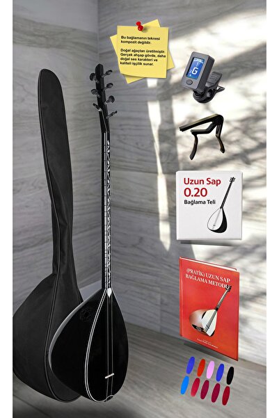 Bağlama Sazlar 34 Jak Girişli Uzun Sap Siyah İnci Maun Gövde Kaliteli Gürgen ...