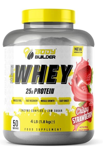 Body Builder Premium Whey Protein New Gen, Crispy Strawberry, 4 LB, Muscle Gr...