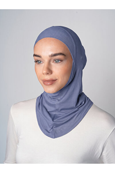 Ecardin Large Hijab Bonnet - Lycra Hijab with Practical Neck Collar Ready Spo...