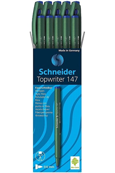 SCHNEIDER أقلام توب رايتير 147 اللون: أزرق، 10 قطع، وزن المنتج 118 جرام، أبعا...