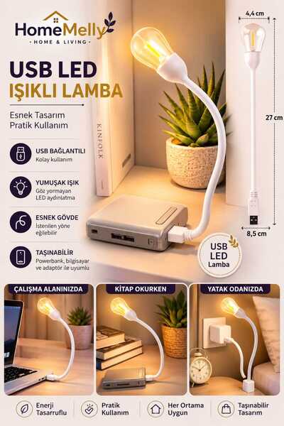 btm home Masa Lambası Esnek Okuma Işığı Gece Lambası Taşınabilir Laptop Power...