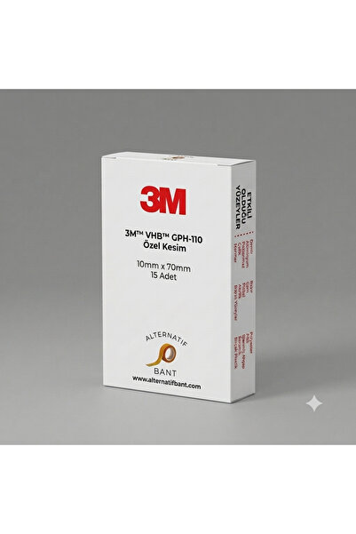 3M 10x70x1mm Yedek Güçlü Çift Taraflı Vhb Bant Die Cut Kesim (15 ADET)