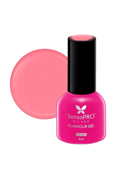 SensoPRO Milano Ημιμόνιμο Βερνίκι Νυχιών Glamour Gel 8ml, Tropical Crush # 68