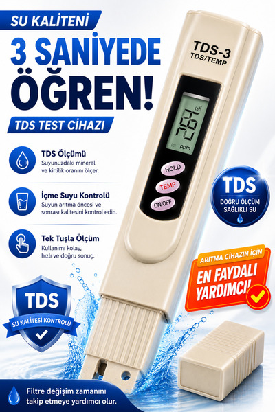 AQUAFLO Su Arıtma Cihazı Için Su Kalitesi Ölçüm Cihazı - TDS metre