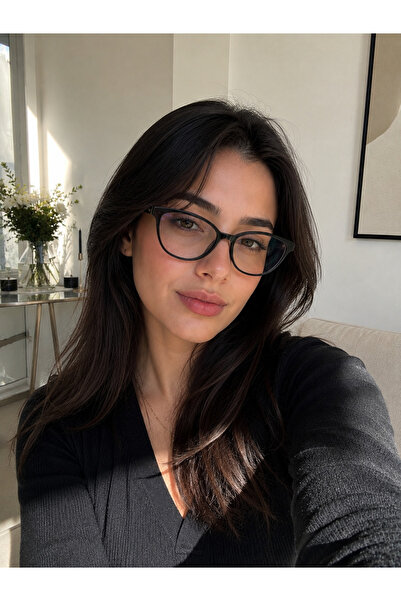 LEXA SHOP Siyah Cat Eye Mavi Işık Korumalı Optik Uyumlu Uv400 Korumalı Kadın ...