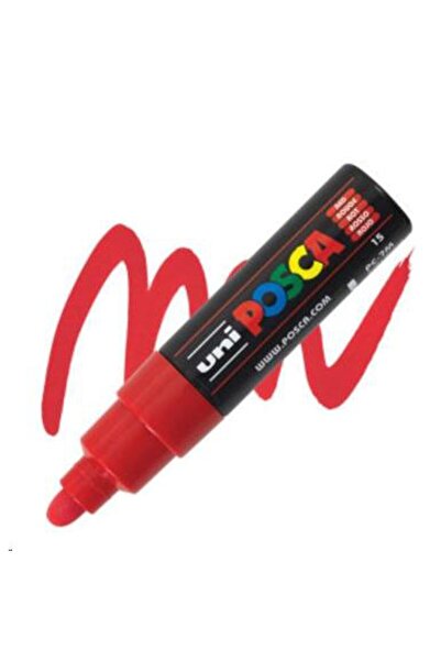 UNİ-BALL Uni-Ball Posca Red Water Based Bullet Tip Poster Marker - 4.5-5.5 Pc-7M