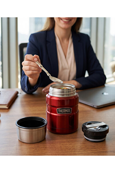 Thermos Sk3000 Stainless King Food Thermos 0.47L-Cranberry