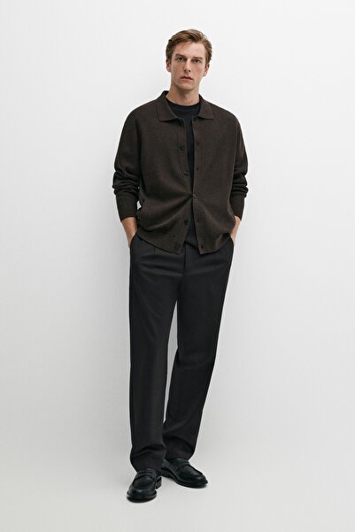 Massimo Dutti %100 pamuklu polo yaka triko hırka