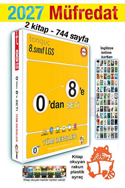 Tonguç Yayınları 8. Sınıf 0'dan 8'e 2027 Konu Anlatımlı Soru Bankası Seti İng...
