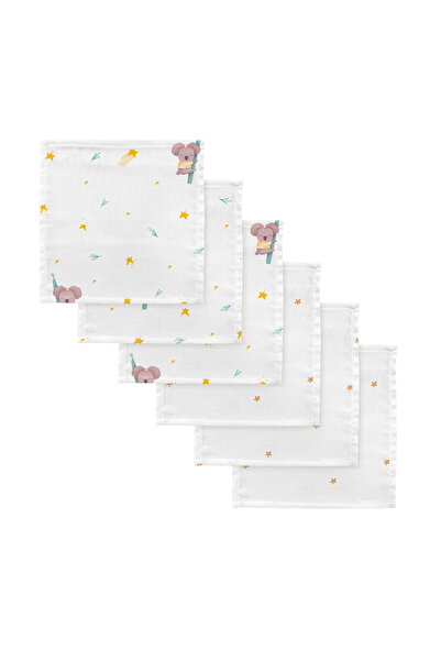 Casadora Baby Koko & Stars 100% Organic Cotton Muslin 6-Pack Mouth Cloths