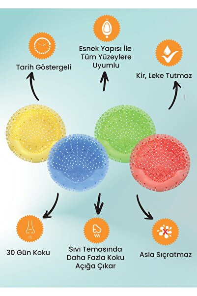 Berta Hijyen Çok Amaçlı Koku Giderici 4'lü Tropical Papaya - Pisuvar, Lavabo, Banyo Koku Giderici - Koku Süzgeci