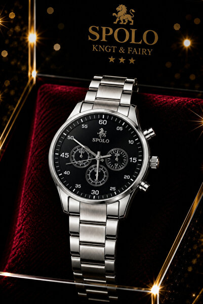 GIFT STEEL BAND SILVER COLOR MEN'S WRIST WATCH VALENTINE'S DAY GIFT FATHER'S DAY GIFT