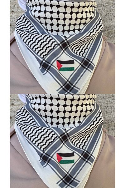 ALDAIYR 2 قطعة وشاح بتصميم فلسطيني 50×50 مناسب للجنسين للاستخدام اليومي، شال ...