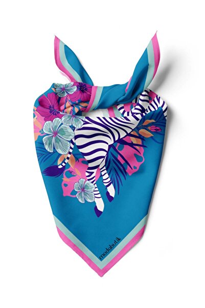 Modabutik B26 Violla Zebra Desenli Bandana