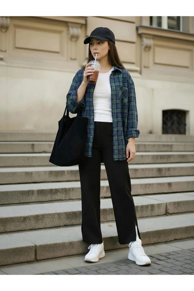 Styli High Rise Side Slit Hem Jogger