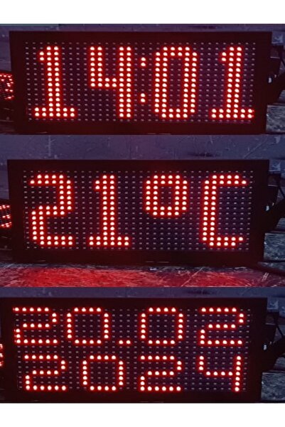 16x32cm Led Saat Tarih Sıcaklık Göstergesi