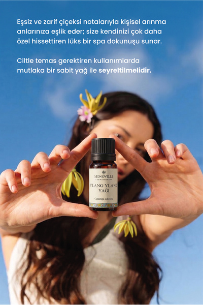 Monoville Ylang Ylang Uçucu Yağı 10 ml Saf ve Doğal (Ylang Ylang Essential Oil)