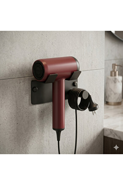 STARK Saç Kurutma Makinası Tutacağı| Dyson Stant | Siyah Fön Makinesi Askısı ...