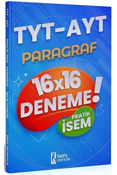 İsem Yayıncılık SÜPER FİYAT - İsem YKS TYT AYT Paragraf Pratik İsem 16x16 Den...